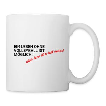 Volleyball Dire T-Shirt Design - Mug blanc - blanc - Droite