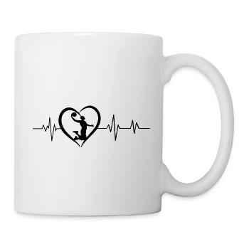 Basketball-Herzschlag - Tasse - Weiß - Rechts