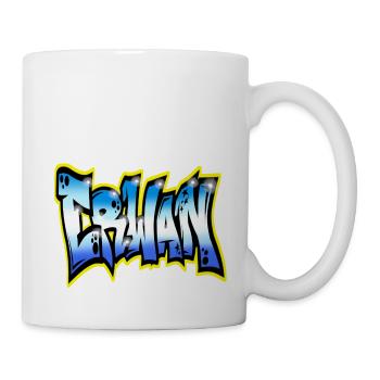 Erwan GRAFFITI NAME PRINT - Mug - white - Right
