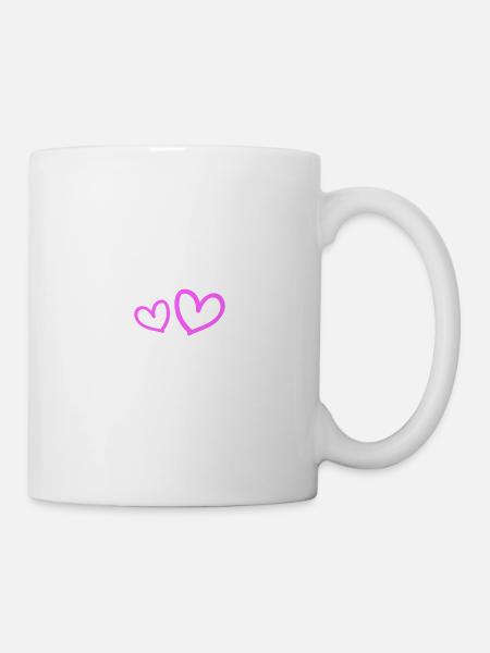 Beste Freunde Herz Liebe - Tasse - Weiß