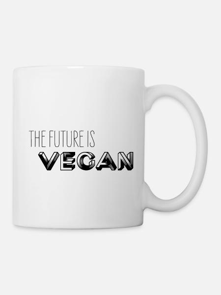 vegan future - Tasse - Weiß