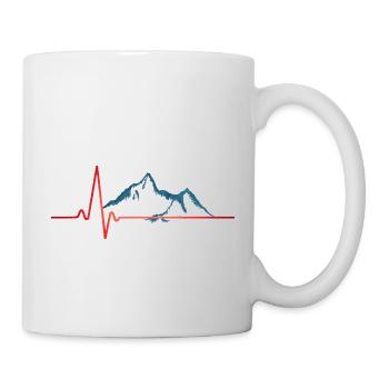 Mountains heartbeat - Mug - white - Right