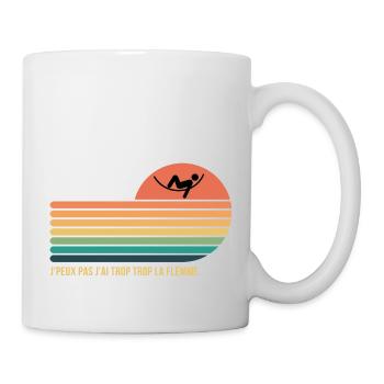 J'peux Pas J'ai trop trop La Flemme - Mug blanc - blanc - Droite