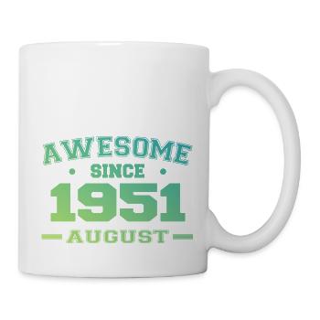 1951 Août Année Naissance Anniversaire Août 1951 - Mug blanc - blanc - Droite