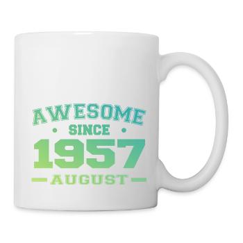 1957 Août Année Naissance Anniversaire Août 1957 - Mug blanc - blanc - Droite