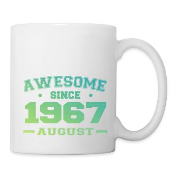 1967 August Year Birth Birthday August 1967 - Mug - white - Right