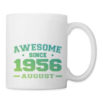 1956 August Year Birth Birthday August 1956 - Mug - white - Right