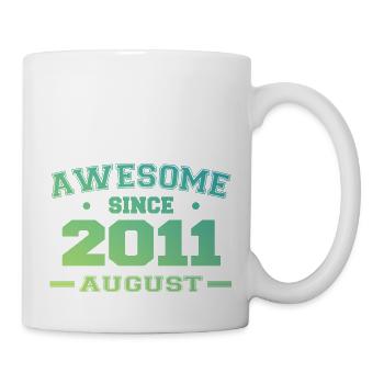 2011 Août Année Naissance Anniversaire Août 2011 - Mug blanc - blanc - Droite