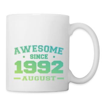1992 August Year Birth Birthday August 1992 - Mug - white - Right