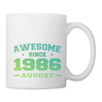 1986 Août Année Naissance Anniversaire Août 1986 - Mug blanc - blanc - Droite