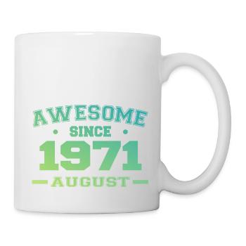 1971 August Jahr Geburt Geburtstag August 1971 - Tasse - Weiß - Rechts