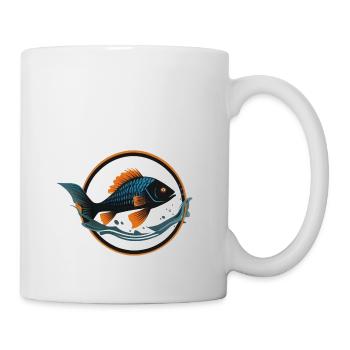 Fisch im Wasser - Tasse - Weiß - Rechts