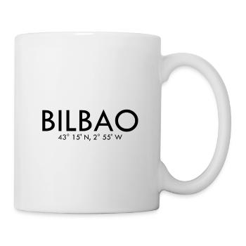 Bilbao Spain Coordinates Latitude Longitude - Tasse - Weiß - Rechts