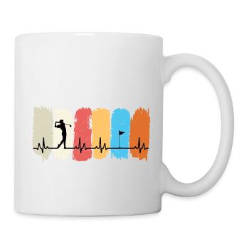 Golf Heartbeat - Mug - white - Right