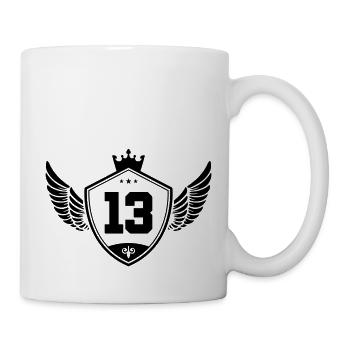 13 wappen krone - Tasse - Weiß - Rechts