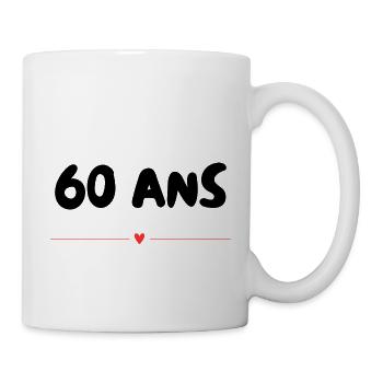 60. 60 ANS. 60e ANNIVERSAIRE. ANNIVERSAIRE 60 ANS. - Mug blanc - blanc - Droite