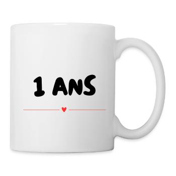 1. 1 year. 1st ANNIVERSARY. 1 YEAR ANNIVERSARY ANNIVERSARY. ANNI - Mug - white - Right
