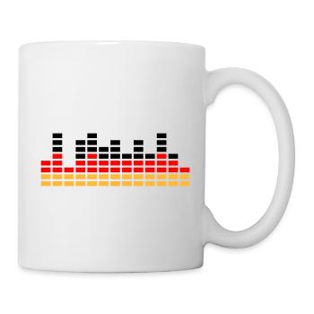 Allemagne drapeau DJ musique barre de son fête - Mug blanc - blanc - Droite