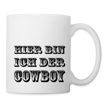 Cowboy Hier - Tasse - Weiß - Rechts