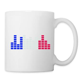 French DJ Music Equalizer Sound Bar Party - Mug - white - Right