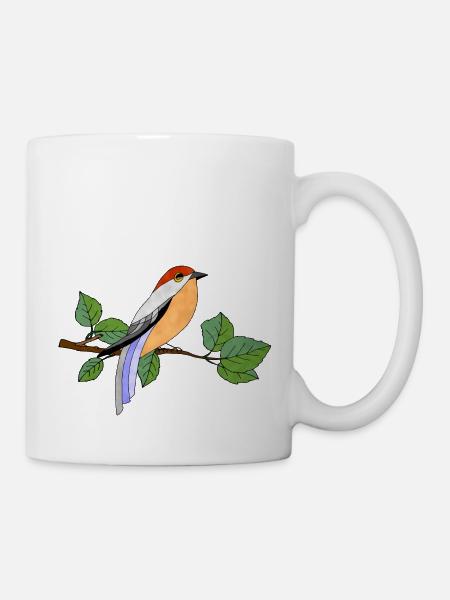 Bunter Vogel - Tasse - Weiß