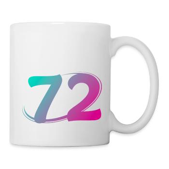 Nummer 71 mehrfarbig - Tasse - Weiß - Rechts