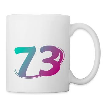 Numéro 73 multicolore - Mug blanc - blanc - Droite