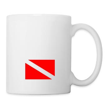 Drapeau de plongée Bonaire - Plongée sous-marine - Plongée sous-marine - Tauchen - Mug blanc - blanc - Droite