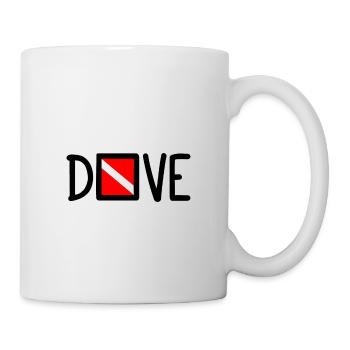 Plongée Plongeur Down Flag Plongée sous-marine Taucher Tauchen - Mug blanc - blanc - Droite