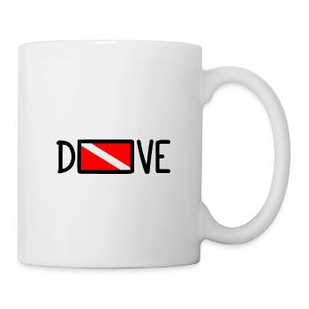 Plongée Plongeur Down Flag Plongée sous-marine Taucher Tauchen - Mug blanc - blanc - Droite