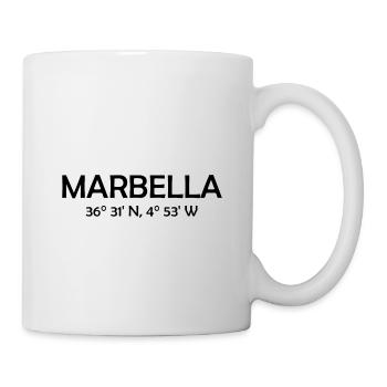 Marbella Coordinates Espana Spain Spainen - Tasse - Weiß - Rechts