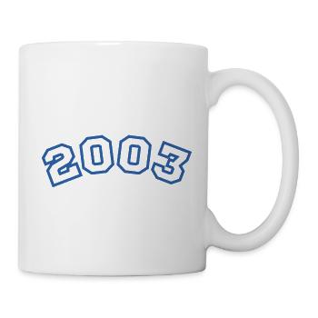 2003 Sport Blau - Tasse - Weiß - Rechts
