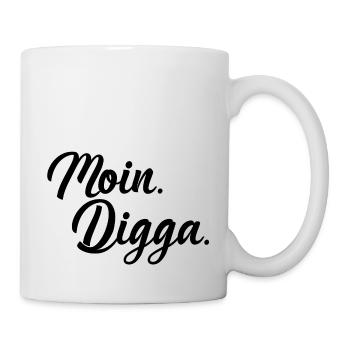 Moin Digga - Tasse - Weiß - Rechts