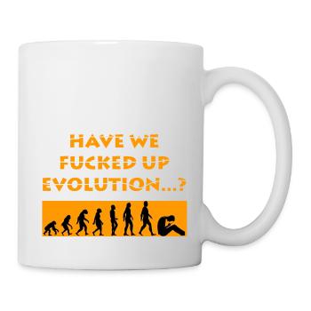Have we fucked up evolution? - Mug - white - Right