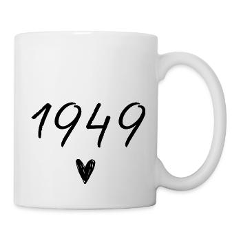 1949 coeur anniversaire - Mug blanc - blanc - Droite
