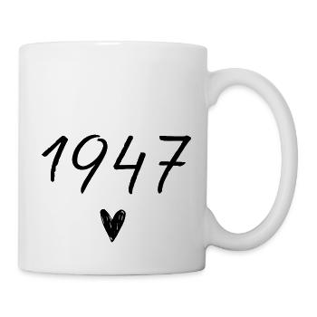 1947 Heart Birthday - Mug - white - Right