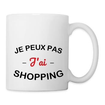 Ich kann nicht einkaufen gehen - Tasse - Weiß - Rechts