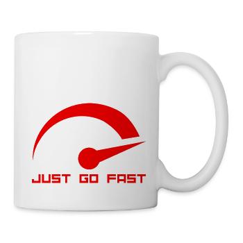 JUST GO FAST - Mug blanc - blanc - Droite