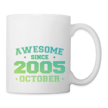 Octobre 2005 - Cadeau Anniversaire Octobre 2005 - Mug blanc - blanc - Droite