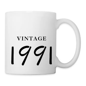 Jahrgang 1991 - Geschenkidee zum Geburtstag - Tasse - Weiß - Rechts