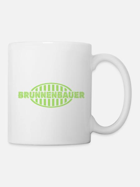 Job Brunnenbauer - Tasse - Weiß