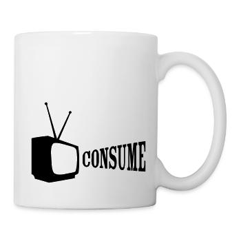 tv consume - Mug - white - Right