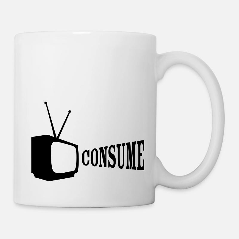 tv consume - Mug - white