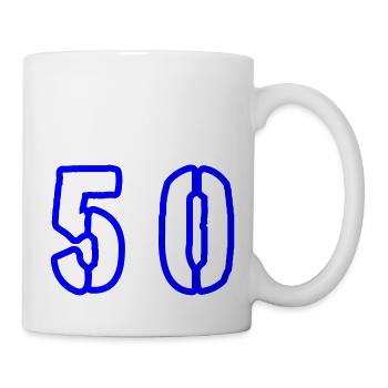 Symbole de 50 chiffres - Mug blanc - blanc - Droite