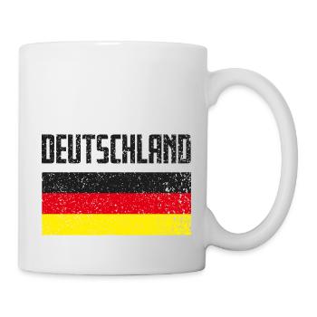 Drapeau de l’Allemagne Grunge Cadeau - Mug blanc - blanc - Droite