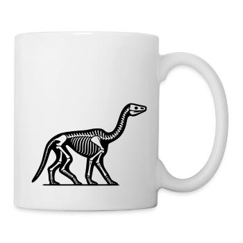 Skelett-Dinosaurier - Tasse - Weiß - Rechts