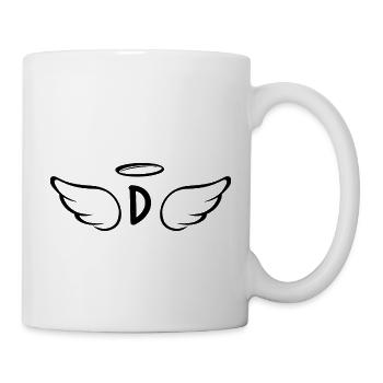 Engelsflügel Brief - Tasse - Weiß - Rechts