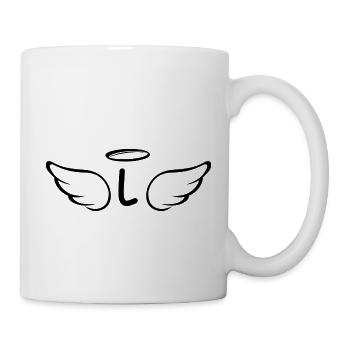 Letter l angel wings - Mug - white - Right