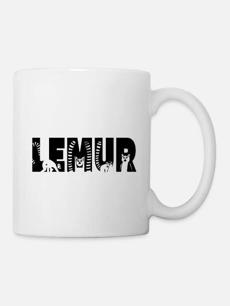 Lemur Tippfehler - Tasse - Weiß