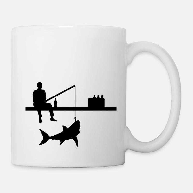 Angeln - Tasse - Weiß